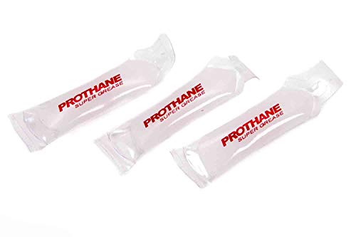 Prothane Grease, Super, Silicone/PTFE, 1/2 oz Packet, Polyurethane/Rubber Bushings, Set of 3, red (19-1750)