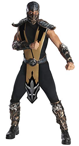 Rubie's Men Mortal Kombat Deluxe Scorpion Adult Sized Costumes, As Shown, Standard US