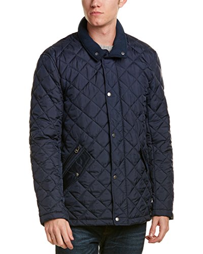 Cole Haan Men's Quilted Barn Jacket, Navy, Small