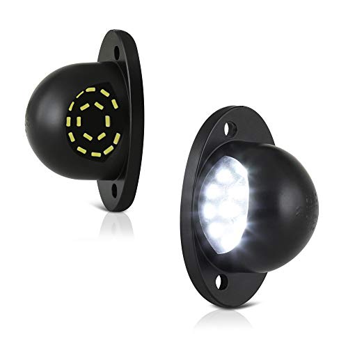 VIPMOTOZ Full LED License Plate Light For 1994-2001 Dodge RAM 1500 2500 3500 Pickup Truck, 6000K Diamond White, 2-Pieces Set Tag Lamp Assembly Replacement