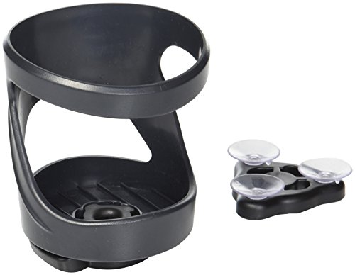 SunChaser Drink Holder for Cups and Bottles, Holds Cans and Tumblers - Comes with Drink Stake, Beverage Holder with Strap and Suction for Boats - Cupholder Gift - Graphite Grey