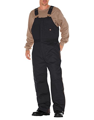 Dickies mens Insulated Bib overalls and coveralls workwear apparel, Black, X-Large US