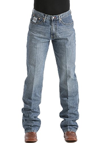 Cinch Men's White Label Relaxed Fit Jean, Medium Stone Wash, 32W x 38L