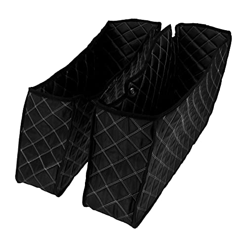 HDBUBALUS Non-Stretched Saddlebag Liners Inserts White Thread Compatible with Harley 2014-2022 1 Pair