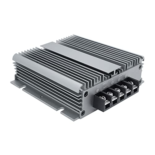  dkplnt 20A 12V to 24V DC to DC Boost Converter On-Board Battery Charger for Flooded, Gel, AGM, and Lithium, Using Multi-Stage Charging in RVs, Commercial Vehicles, Boats, Yachts with Acc Control