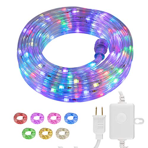 UltraPro Escape Color Changing LED Rope Lights, Indoor or Outdoor, 16ft, Linkable, Perfect for Deck, Garden, Patio, Landscape Lighting, Camping, Bedroom Décor, Waterproof, RGB String Lights, 54507