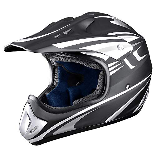 AHR Adult Offroad Dirt Bike Helmet Motocross ATV Dirtbike Outdoor BMX MX Full Face Motorcycle Helmet DOT Approved, H-VEN20 (Gray, X-Large)