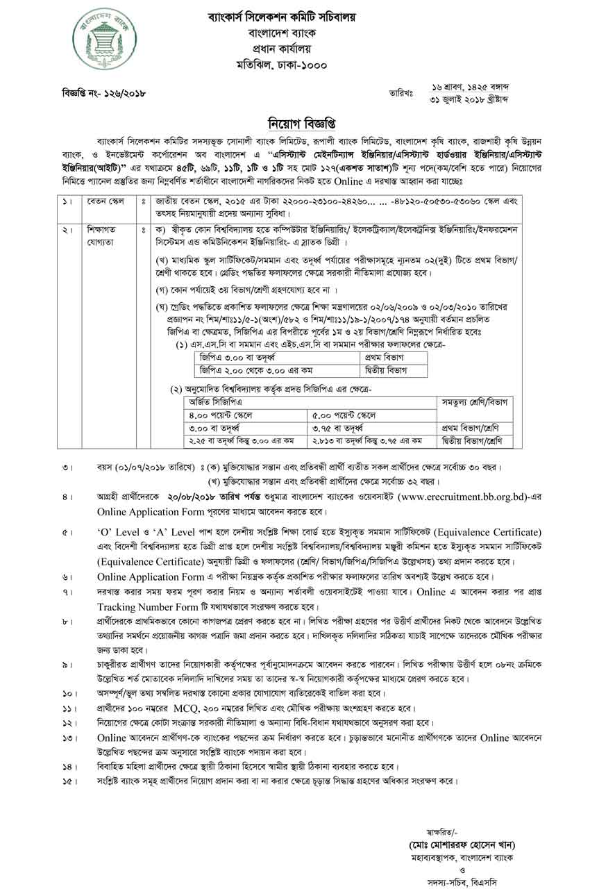 Bangladesh Krishi Bank Job Circular, Admit Card & Result | www bkb teletalk com bd