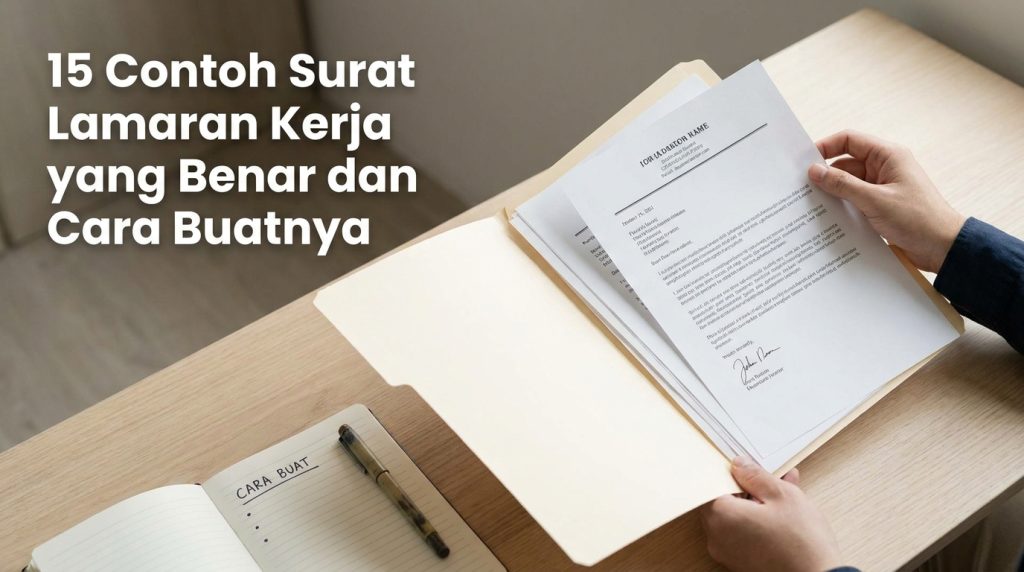 15 Contoh Surat Lamaran Kerja yang Benar dan Cara Buatnya